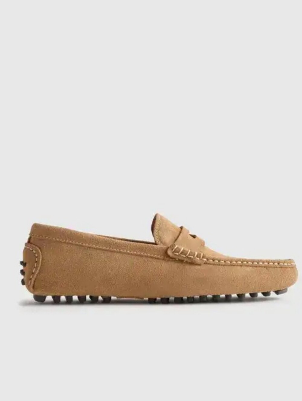 Quince mens Essential Suede Driving Loafer - dune